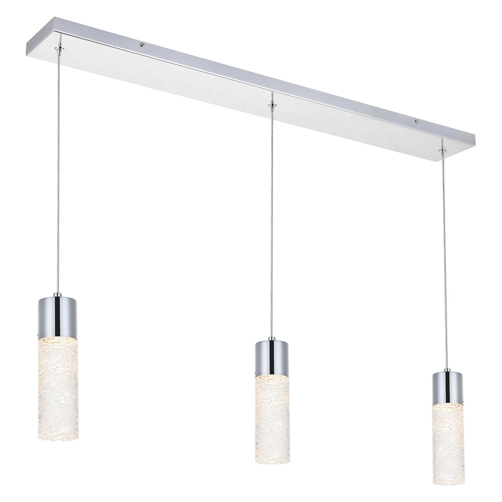 Elegant Pendant Light - Chrome, L 36" (5200D36C)