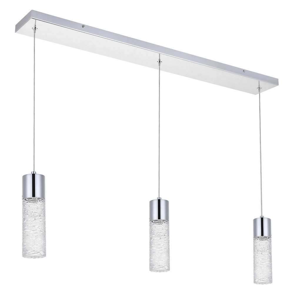 Elegant Pendant Light - Chrome, L 36" (5200D36C)