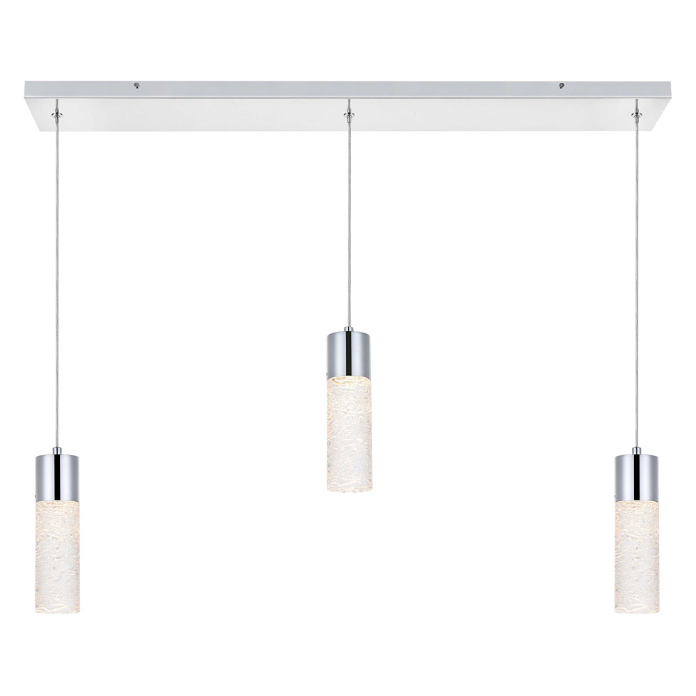 Elegant Pendant Light - Chrome, L 36" (5200D36C)