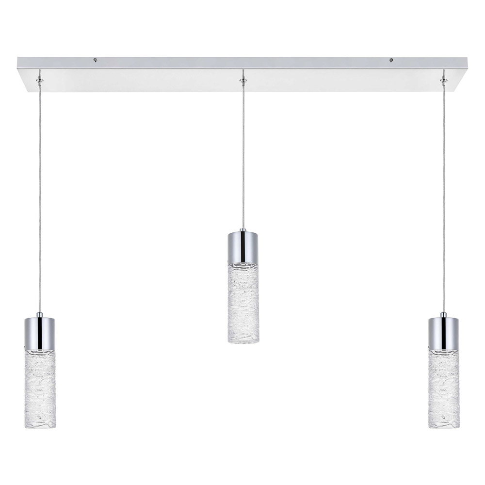 Elegant Pendant Light - Chrome, L 36" (5200D36C)