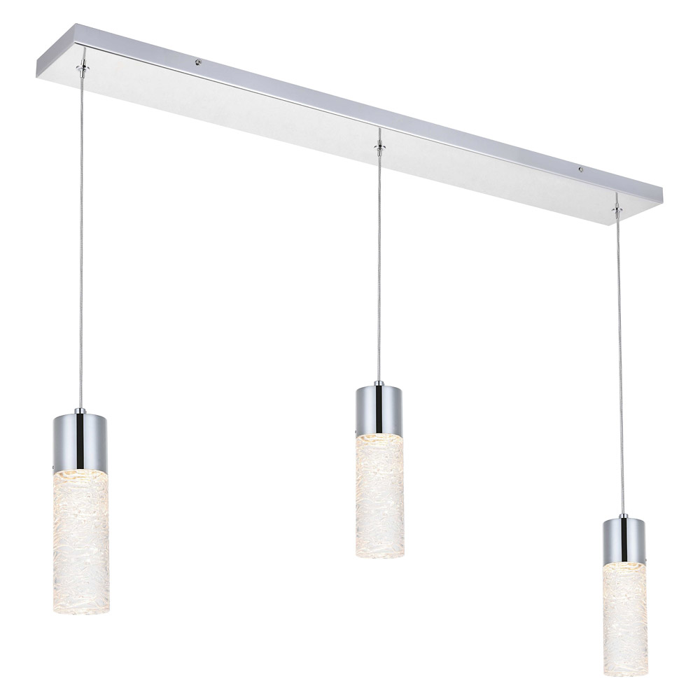 Elegant Pendant Light - Chrome, L 36" (5200D36C)