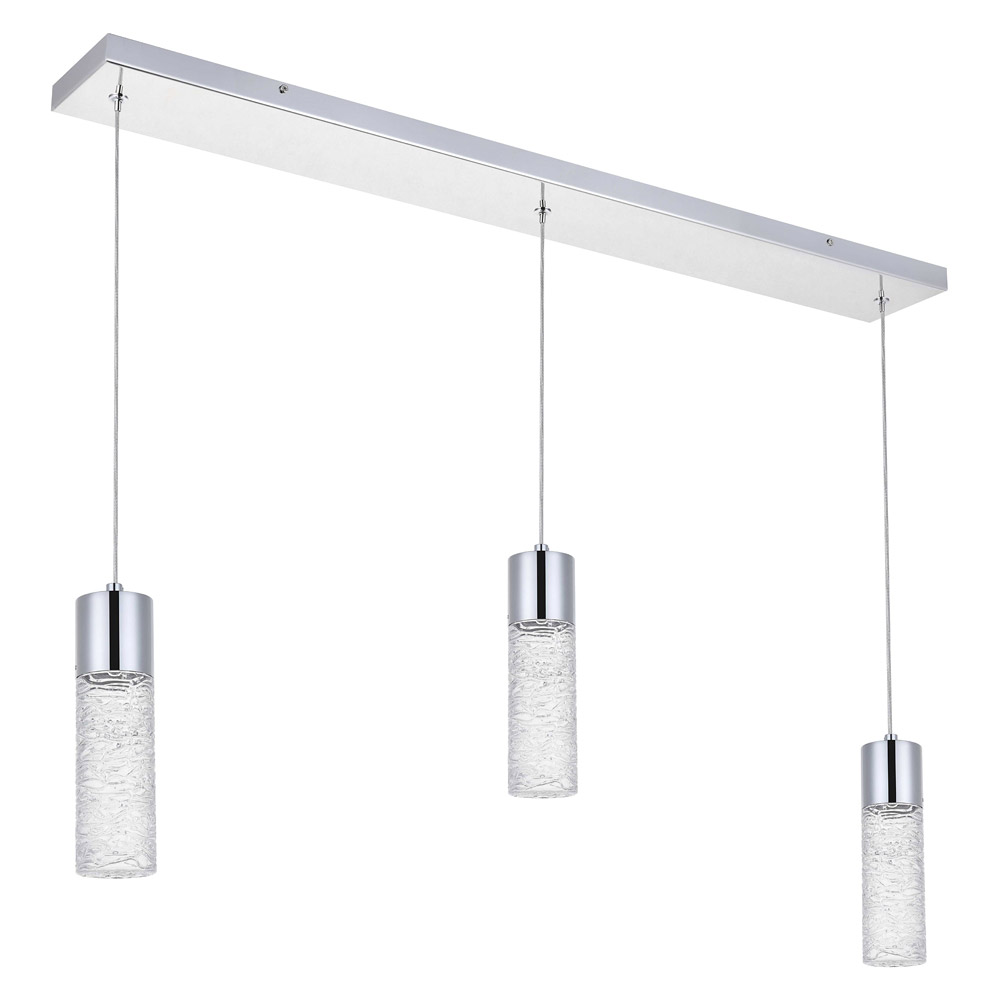 Elegant Pendant Light - Chrome, L 36" (5200D36C)