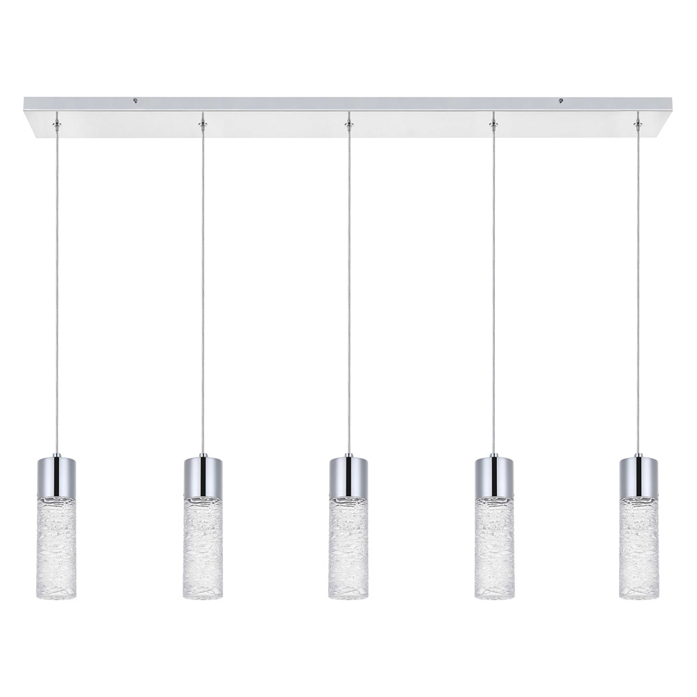 Elegant Pendant Light - Chrome, L 42" (5200D42C)