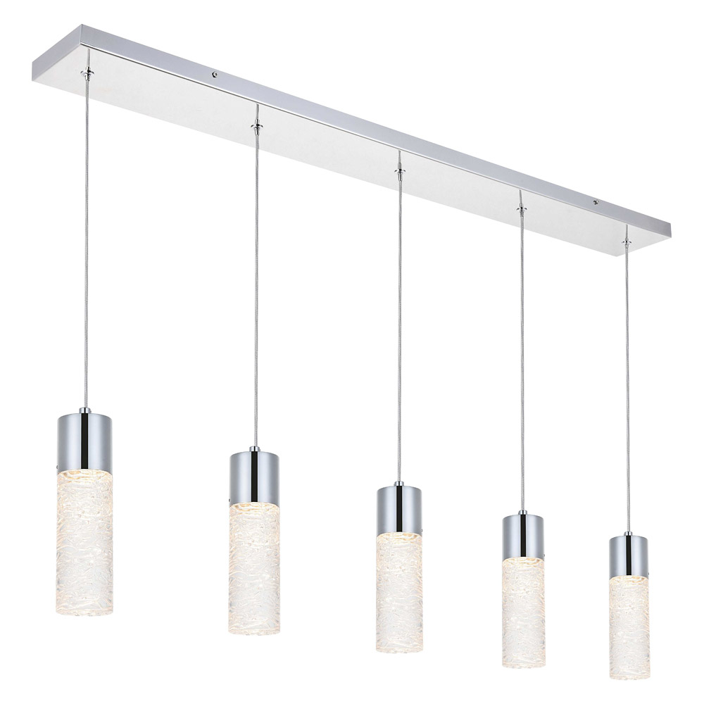 Elegant Pendant Light - Chrome, L 42" (5200D42C)