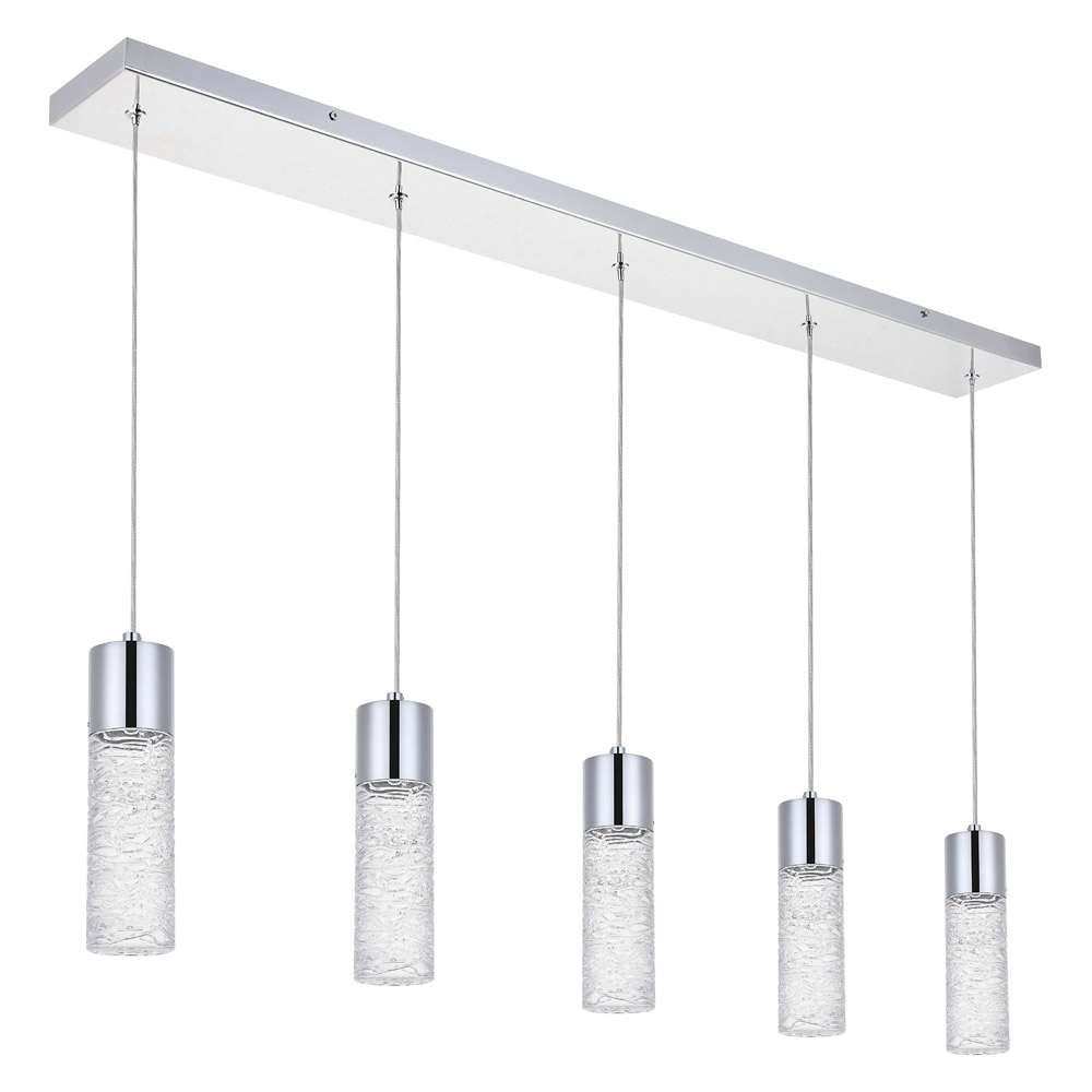 Elegant Pendant Light - Chrome, L 42" (5200D42C)