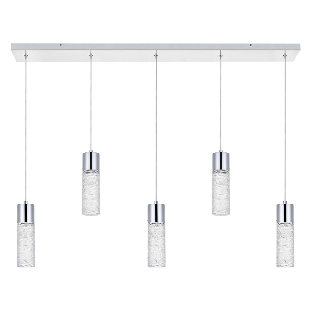 Elegant Pendant Light - Chrome, L 42" (5200D42C)