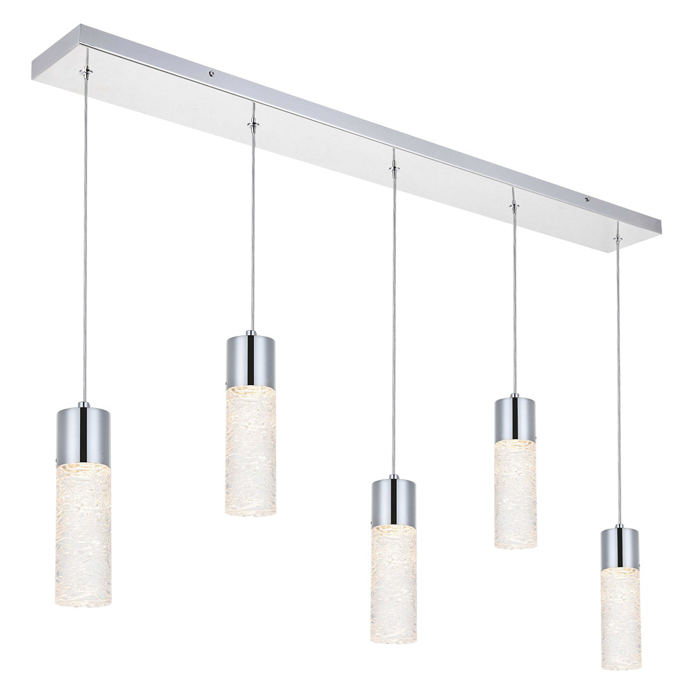 Elegant Pendant Light - Chrome, L 42" (5200D42C)