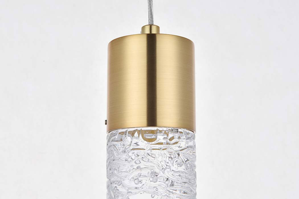 Elegant Pendant Light - Gold, L 4.72" (5200D4G)