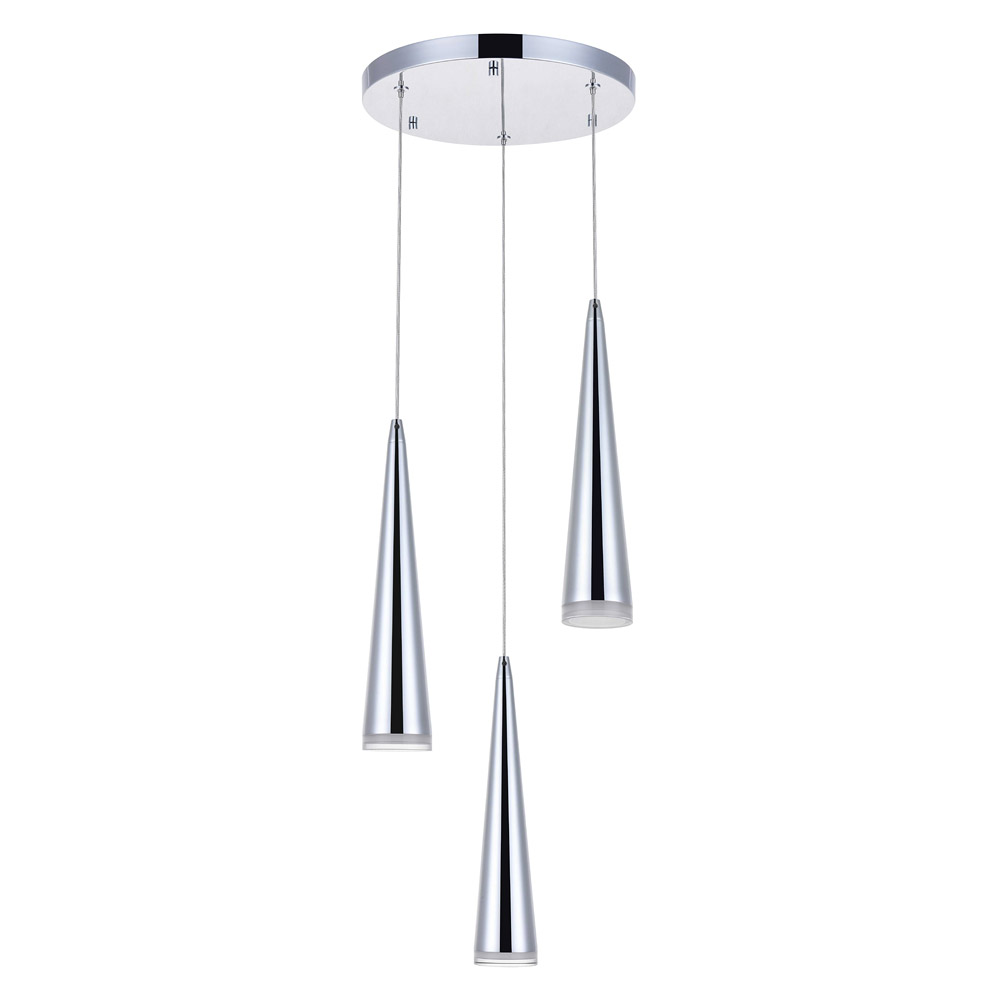 Elegant Pendant Light - Chrome, L 12" (5201D12C)