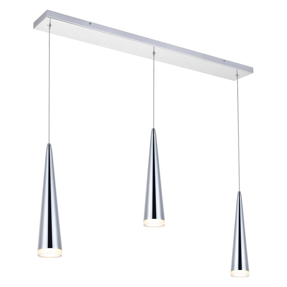 Elegant Pendant Light - Chrome, L 36" (5201D36C)