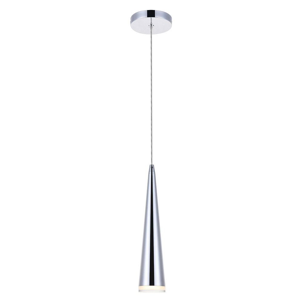 Elegant Pendant Light - Chrome, L 3" (5201D3C)