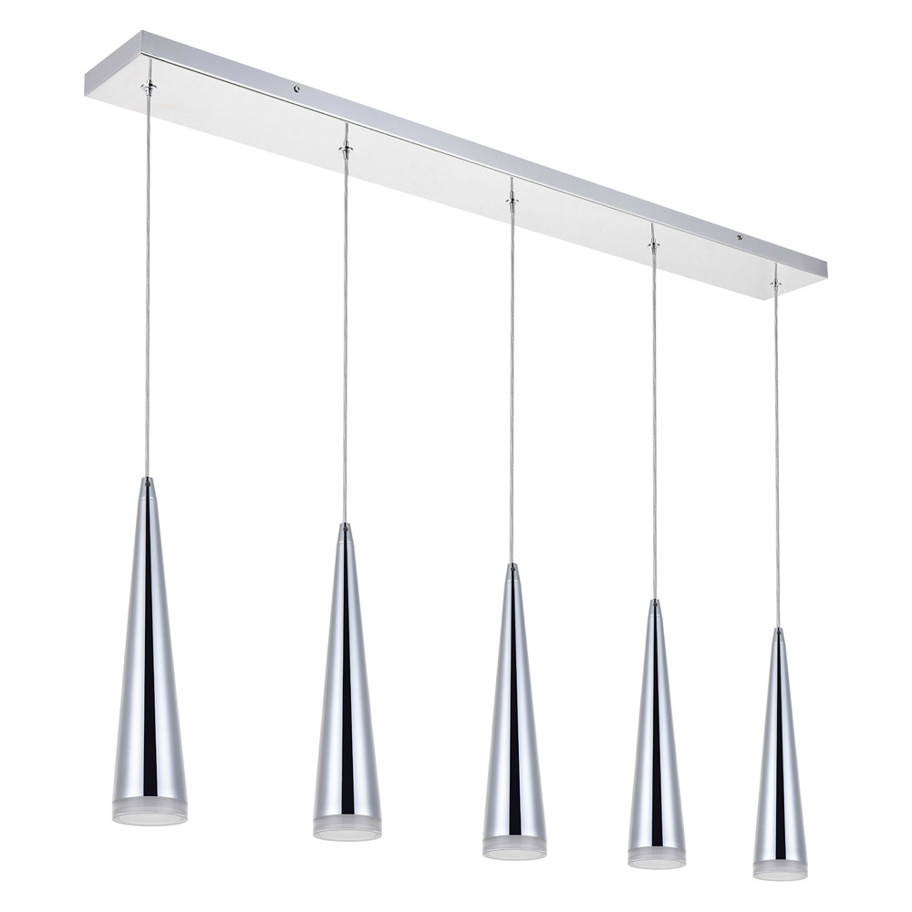 Elegant Pendant Light - Chrome, L 42" (5201D42C)