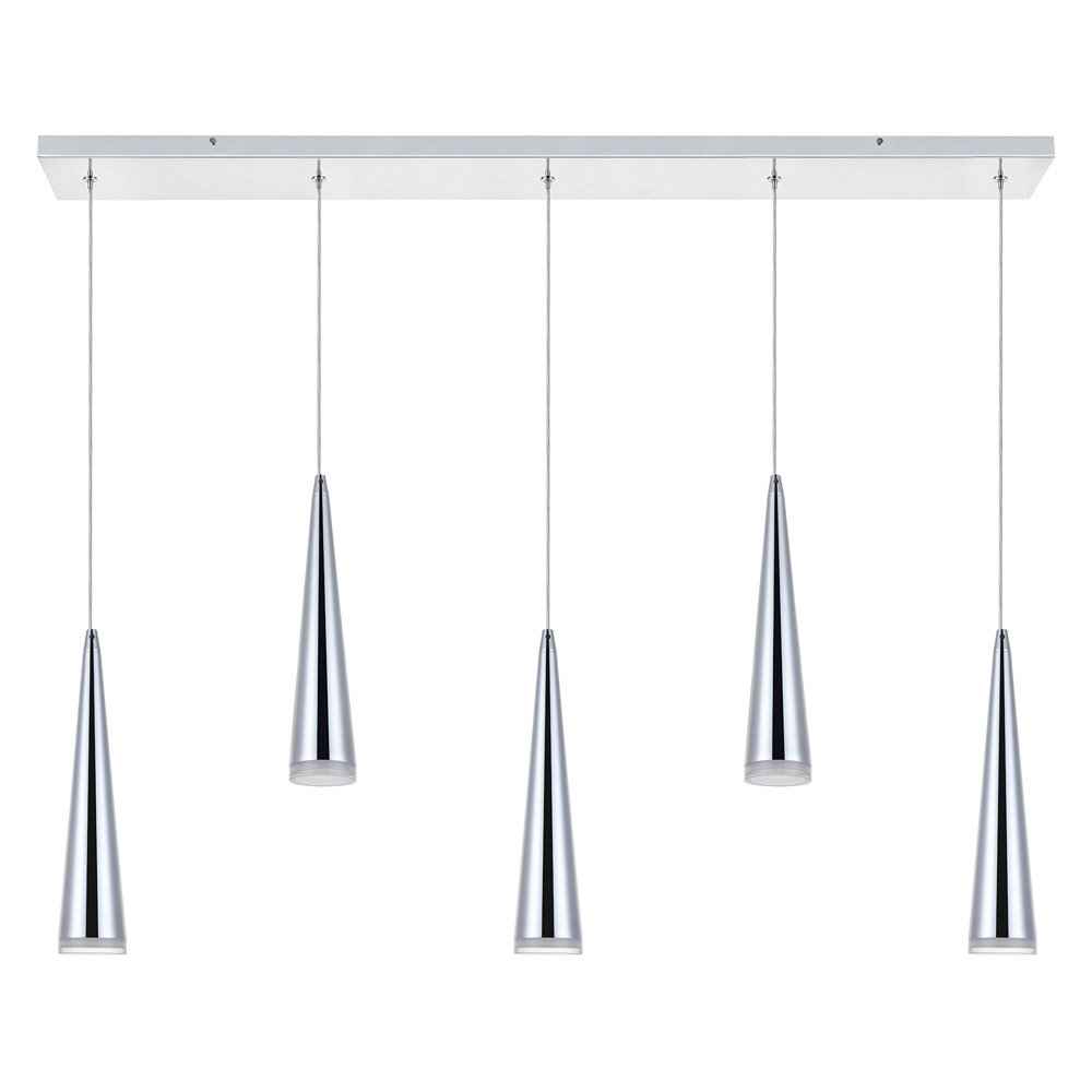 Elegant Pendant Light - Chrome, L 42" (5201D42C)