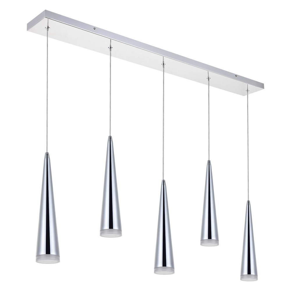 Elegant Pendant Light - Chrome, L 42" (5201D42C)