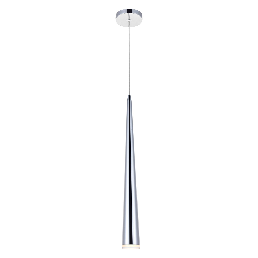 Elegant Pendant Light - Chrome, L 4" (5201D4C)