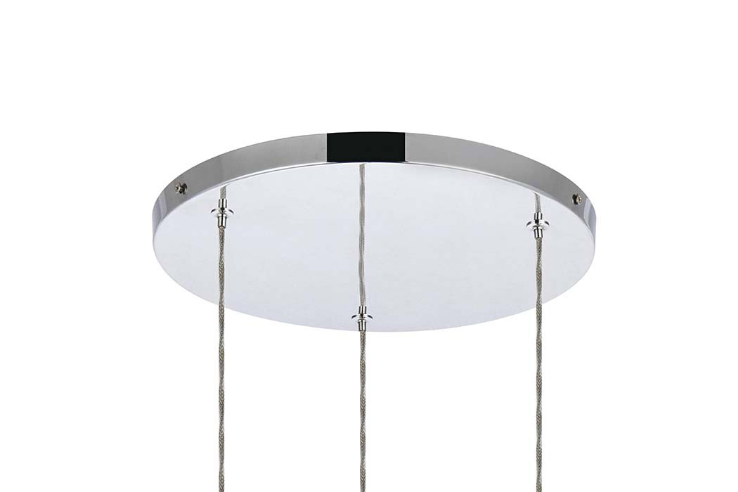 Elegant Hana 3 Lights Pendant - Chrome, L 16" (5202D16C)