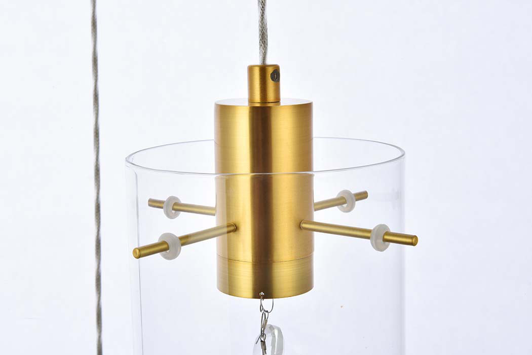 Elegant Hana 3 Lights Pendant - Gold, L 16" (5202D16G)