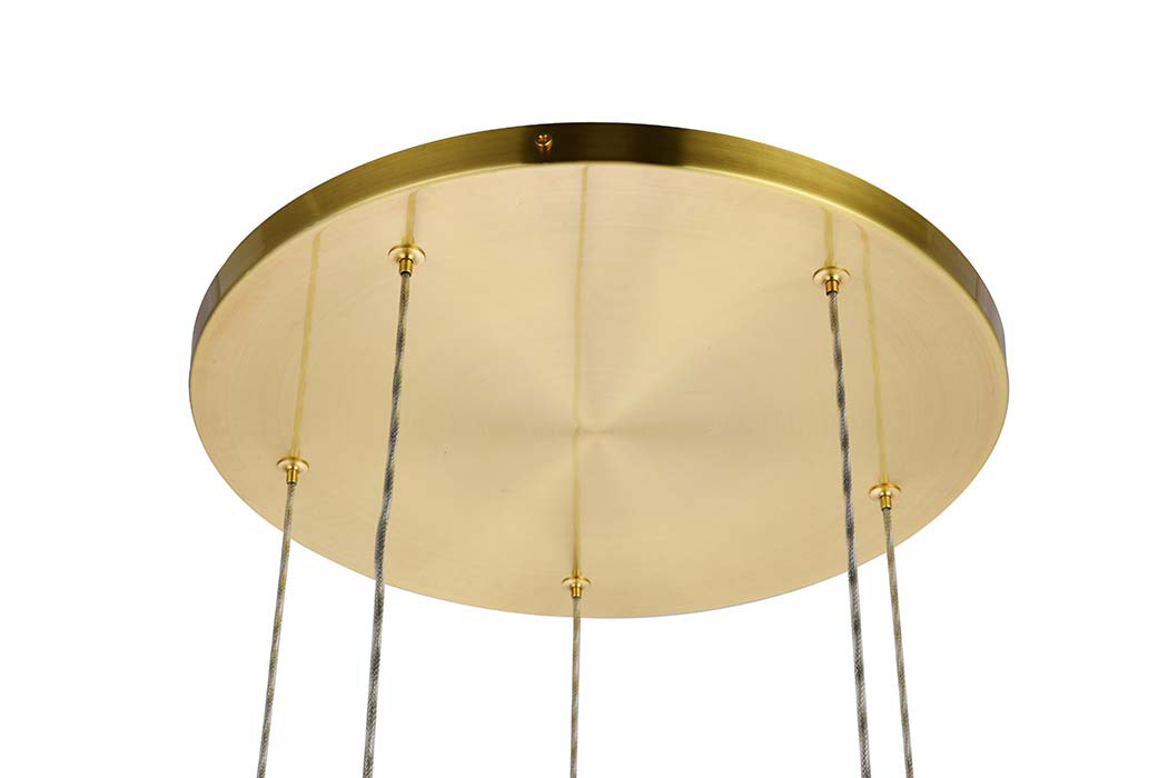 Elegant Hana 3 Lights Pendant - Gold, L 19" (5202D19G)