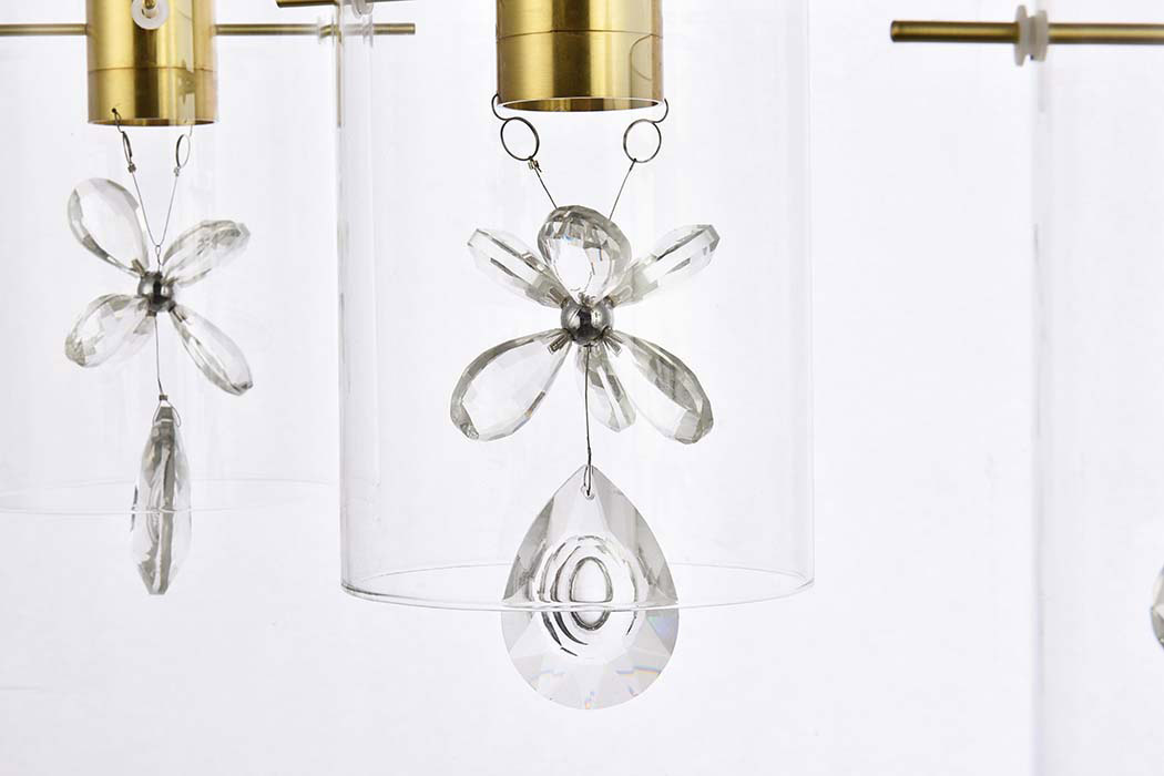 Elegant Hana 3 Lights Pendant - Gold, L 24" (5202D24G)