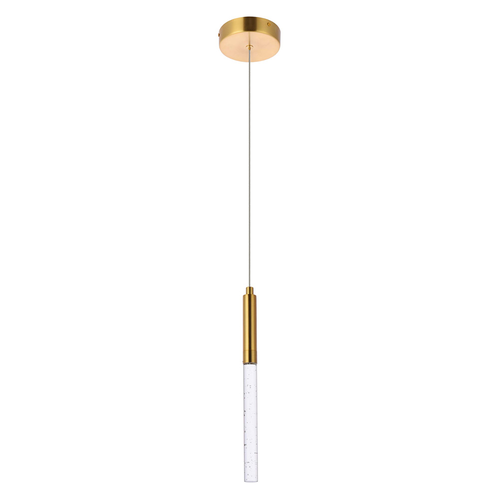 Elegant Ruelle 3 Lights Pendant - Gold, L 5" (5203D5G)