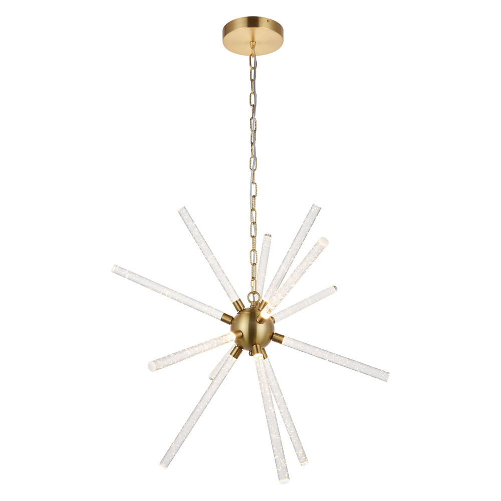 Elegant Ruelle 3 Lights Pendant - Gold, L 34.42" (5300D32G)