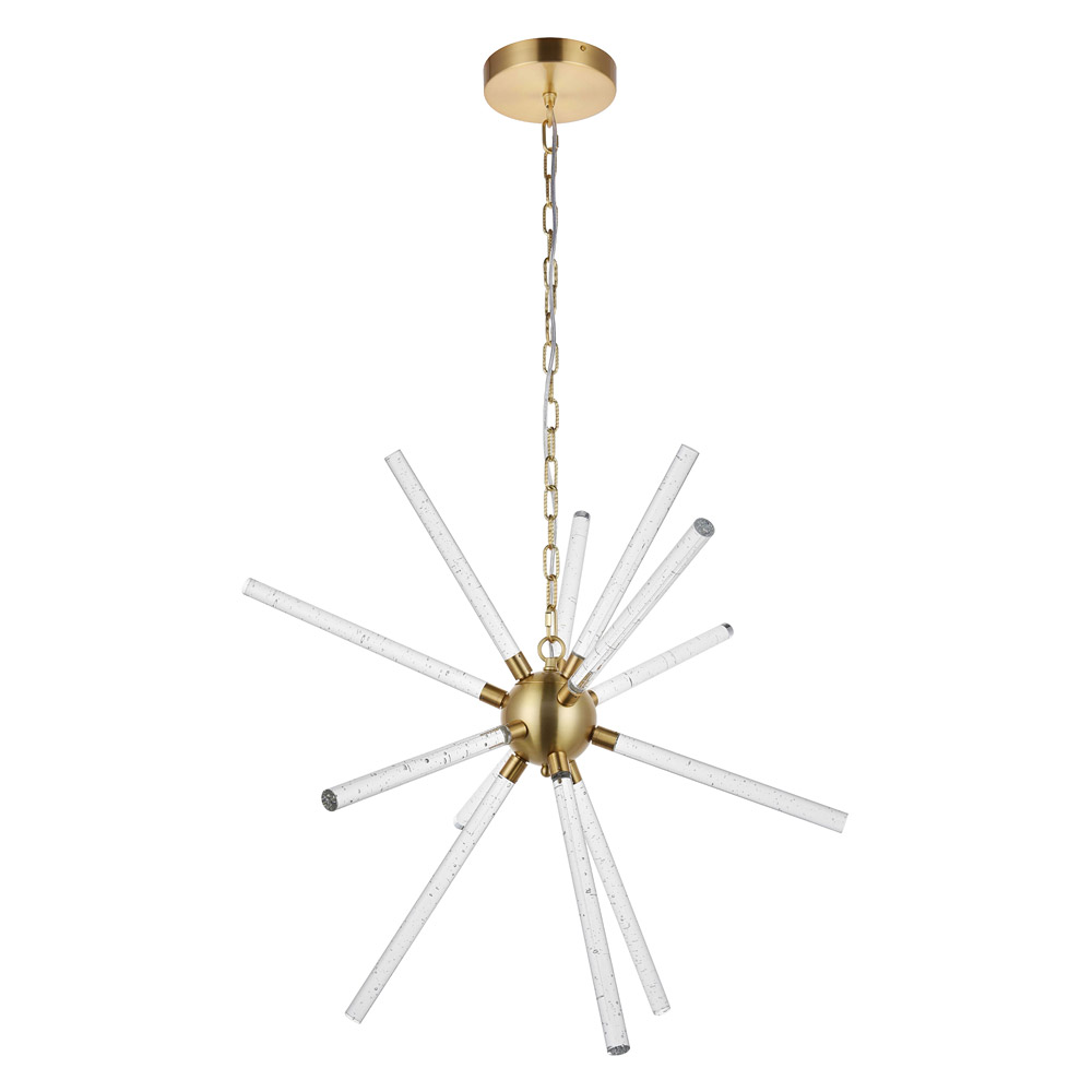 Elegant Ruelle 3 Lights Pendant - Gold, L 34.42" (5300D32G)