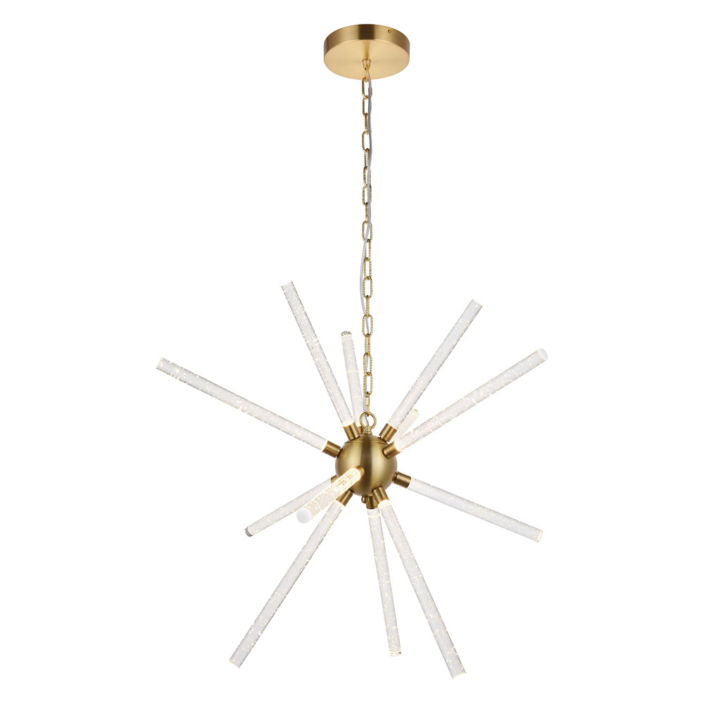 Elegant Ruelle 3 Lights Pendant - Gold, L 34.42" (5300D32G)