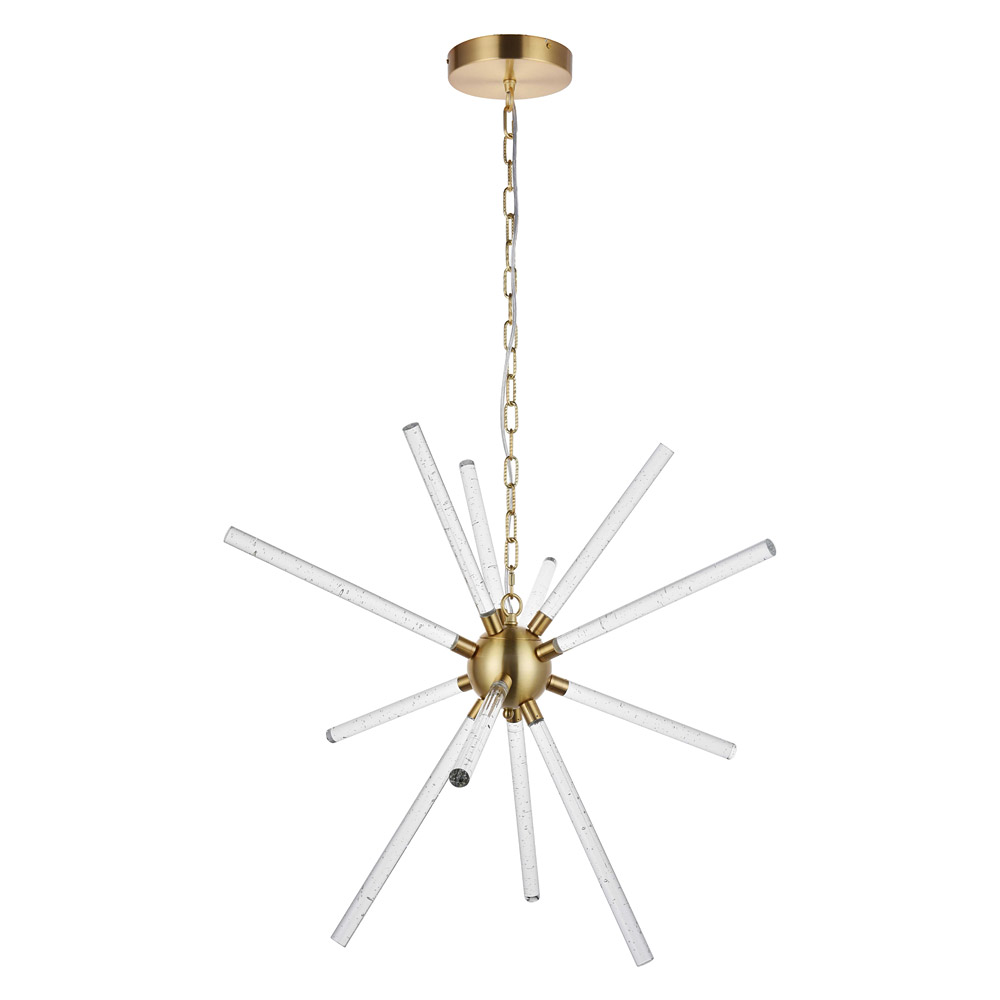 Elegant Ruelle 3 Lights Pendant - Gold, L 34.42" (5300D32G)