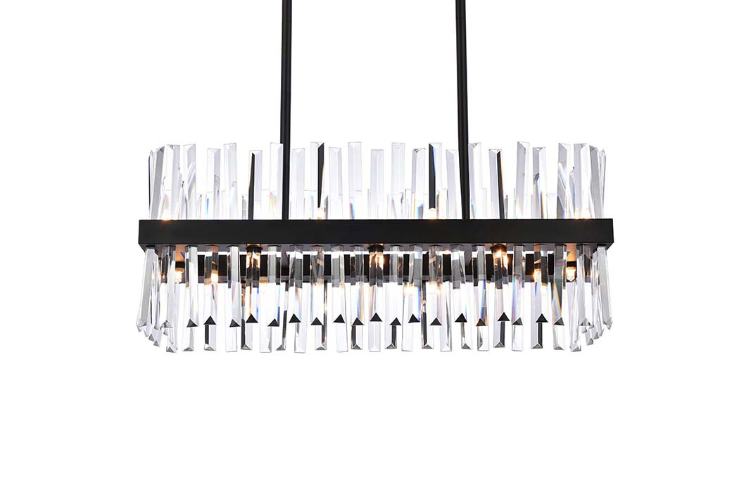 Elegant Chandelier - Black, L 30" (6200G30BK)