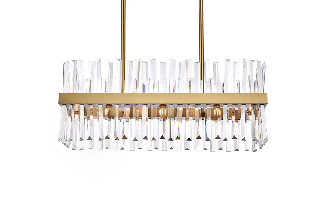 Elegant Chandelier - Satin Gold, L 30" (6200G30SG)