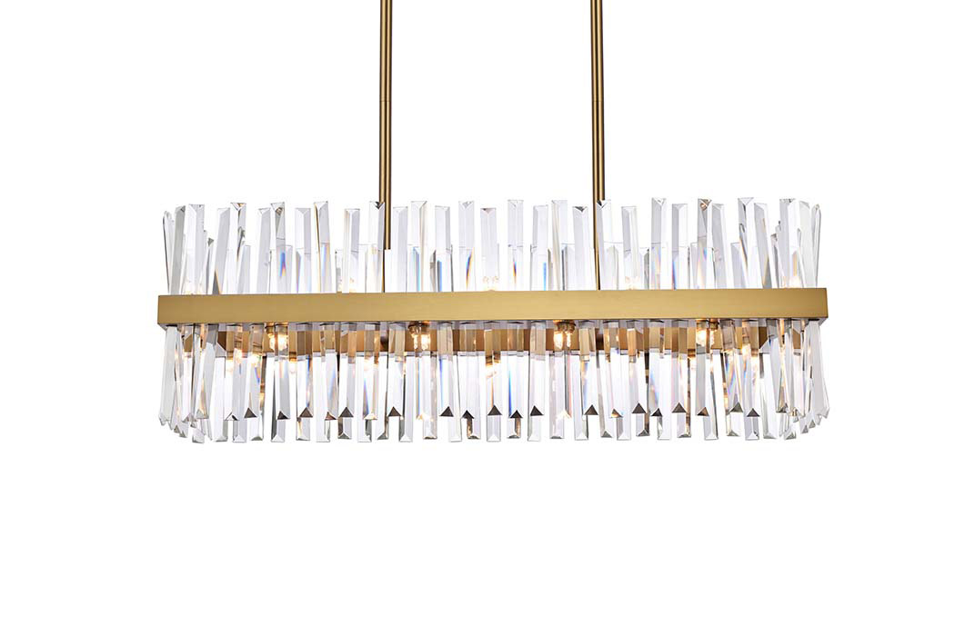 Elegant Chandelier - Satin Gold, L 36" (6200G36SG)