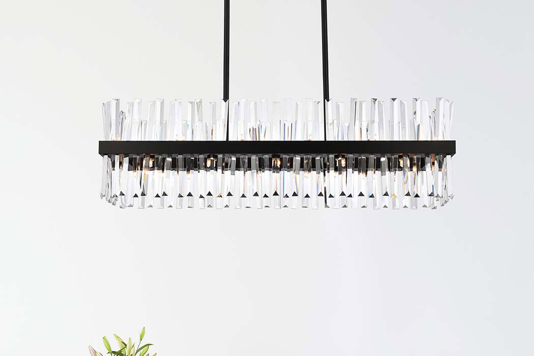 Elegant Chandelier - Black, L 42" (6200G42BK)