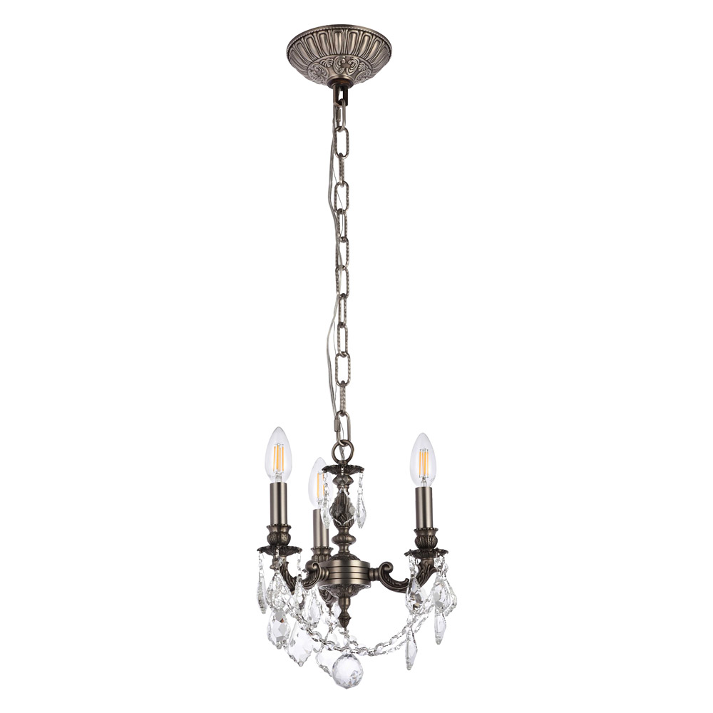 Elegant Lillie 3-Light - Pewter (9103D10PW-rc)