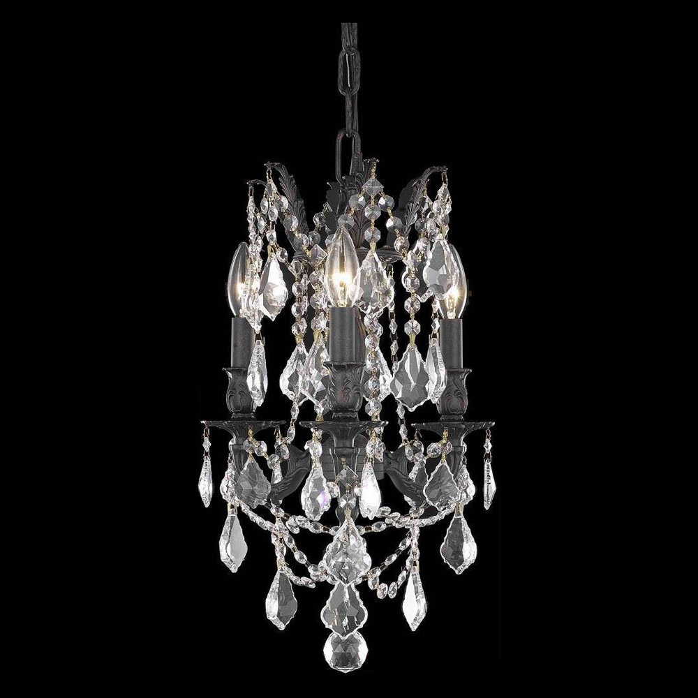 Elegant - Chateau Design 3-Light 18'' Mini Chandelier