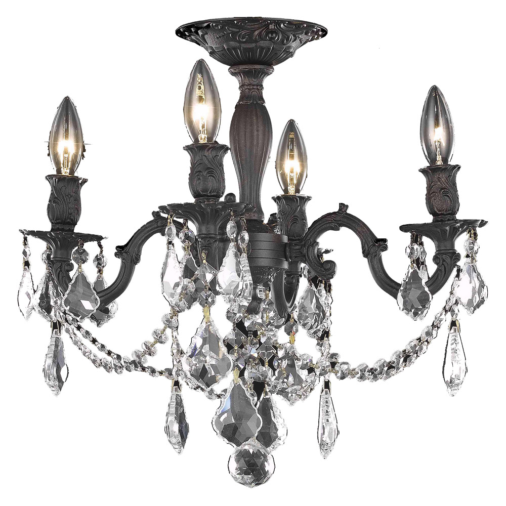 Elegant - Chateau Design 4-Light 19'' Ceiling Mount