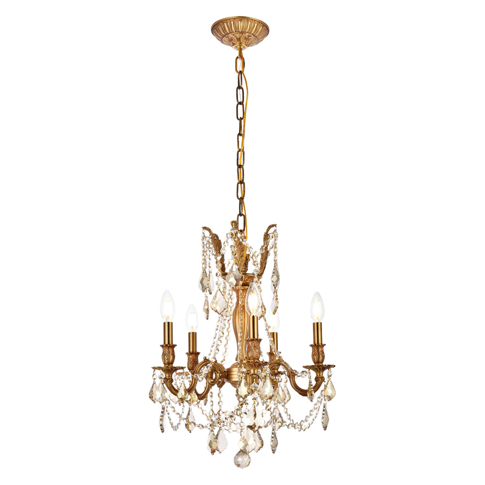 Elegant - Chateau Design 5-Light 19'' Mini Chandelier