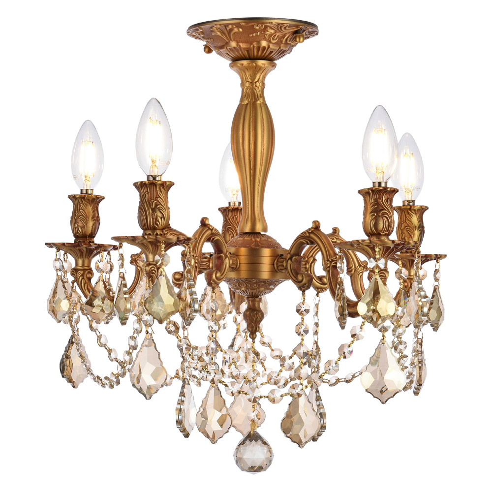 Elegant - Chateau Design 5-Light 18'' Ceiling Mount