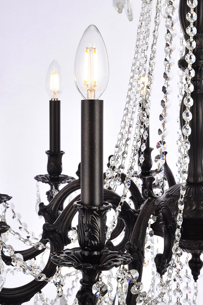 Elegant Chateau Design 10-Light 31'' Chandelier - Dark Bronze (9210D28DB-RC)