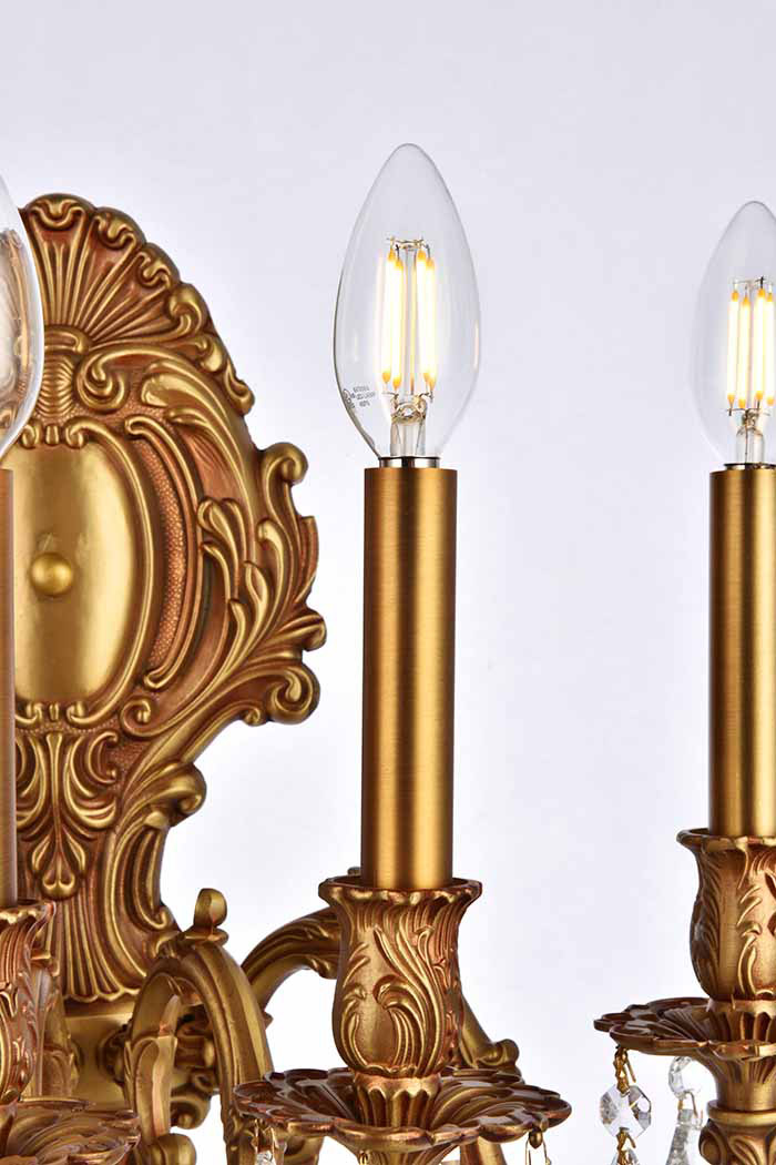 Elegant Wall Sconce - French Gold (9605W21FG-RC)