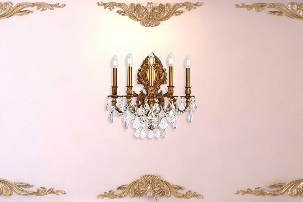 Elegant Wall Sconce - French Gold (9605W21FG-RC)