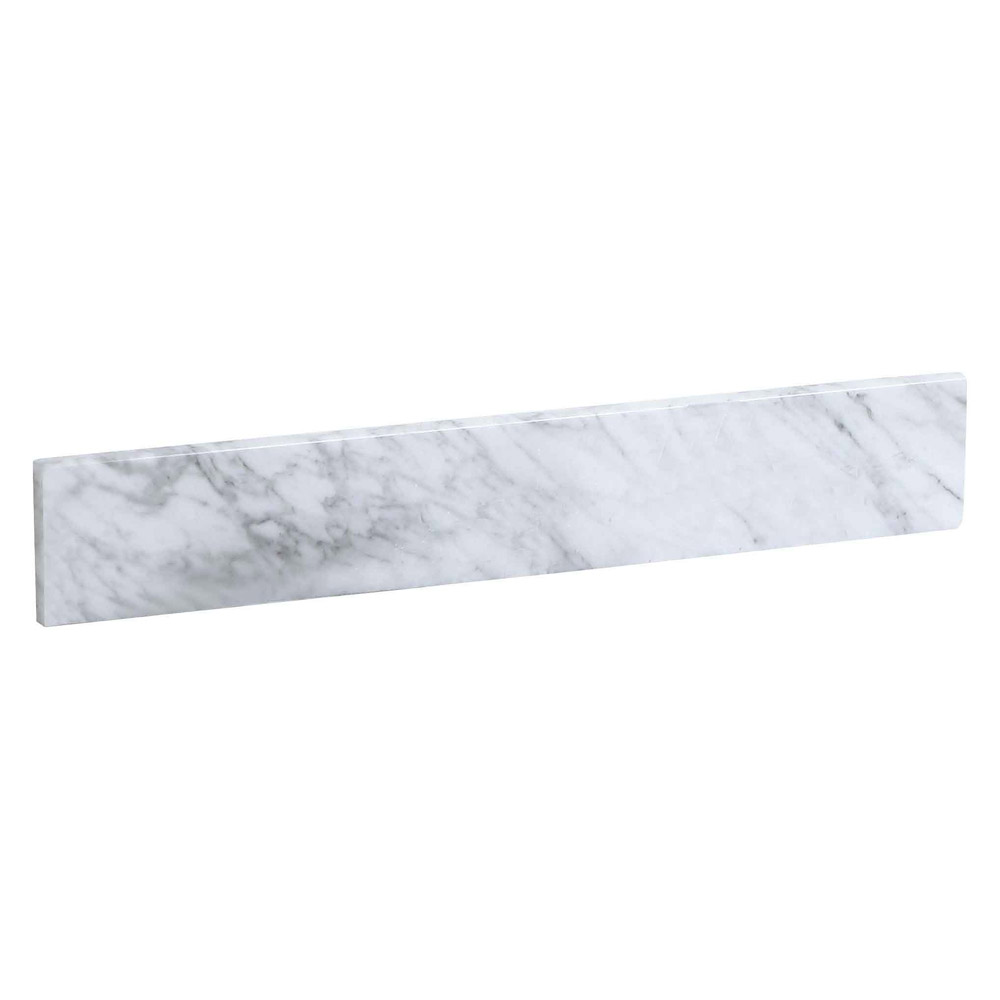 Elegant Bathroom Vanity Backsplash - White/Gray Marble, D 30" (BS1230CRA)