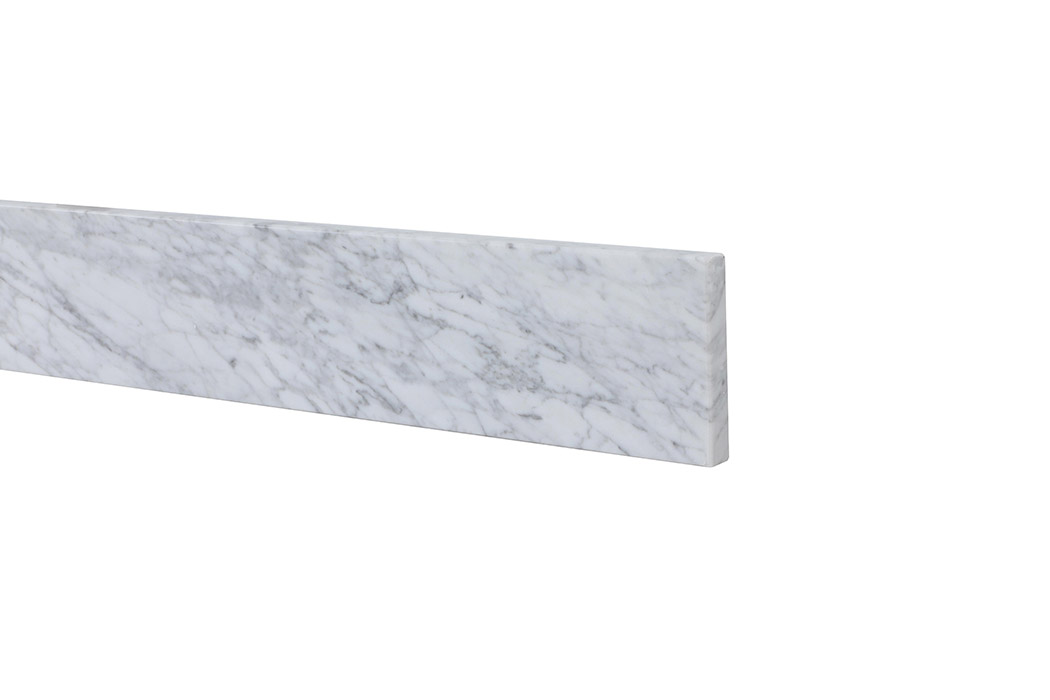 Elegant Bathroom Vanity Backsplash - White/Gray Marble, D 40" (BS1240CRA)