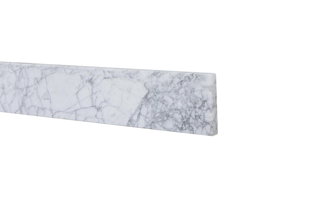 Elegant Bathroom Vanity Backsplash - White/Gray Marble, D 48" (BS1248CRA)