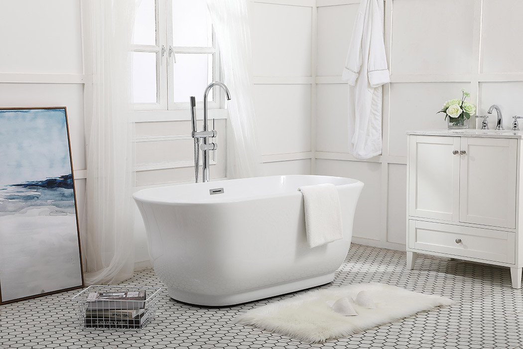 Elegant Bathtub - White, D 59" (BT10259GW)