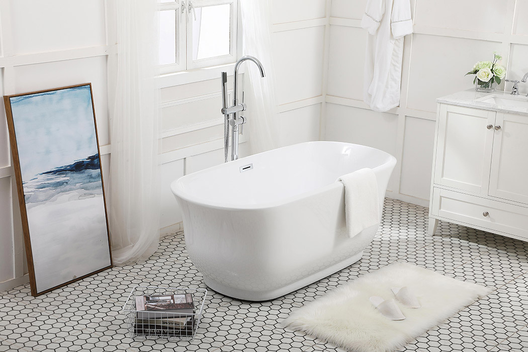 Elegant Bathtub - White, D 59" (BT10259GW)