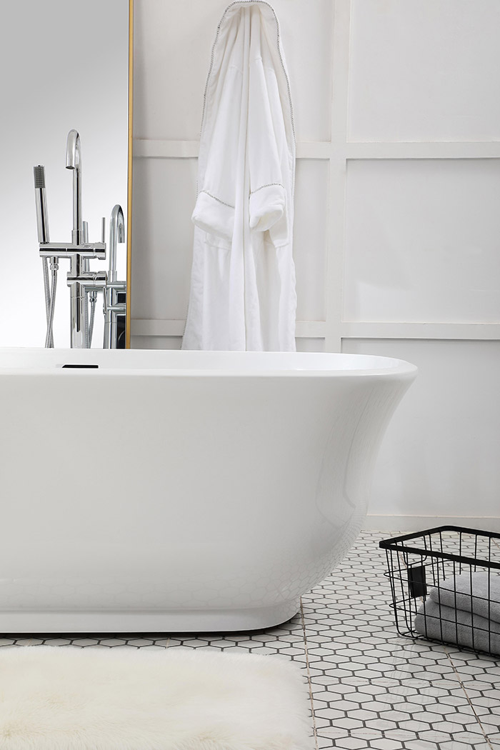 Elegant Bathtub - White, D 67" (BT10267GW)