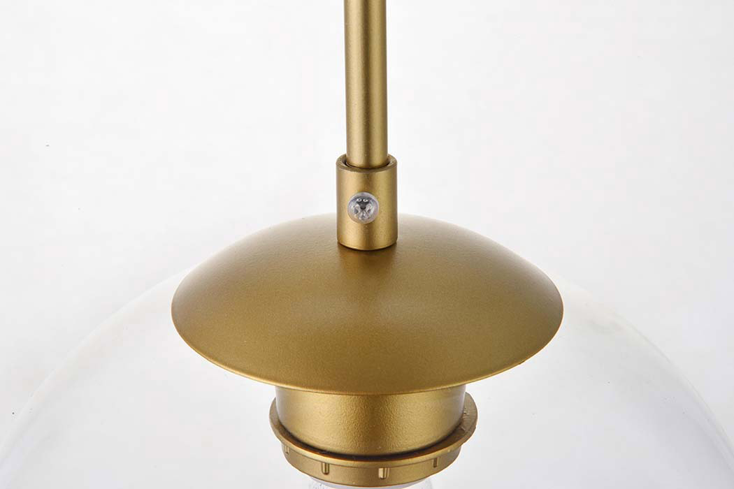 Elegant Baxter 1-Light Pendant - Brass, L 7.9" (LD2206BR)