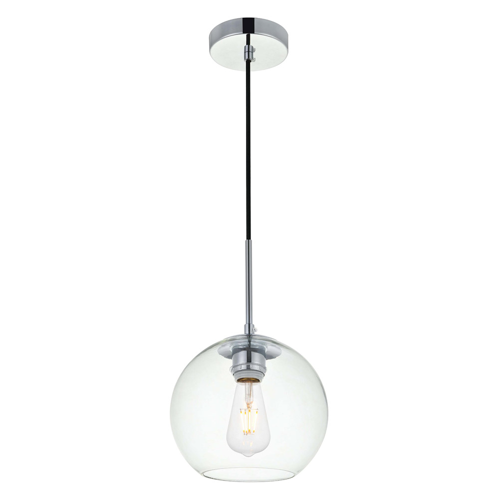 Elegant Baxter 1-Light Pendant - Chrome, L 7.9" (LD2206C)