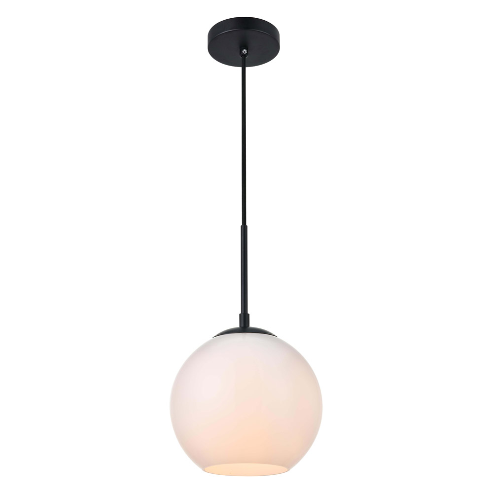 Elegant Baxter 1-Light Pendant - Black, L 7.9" (LD2207BK)