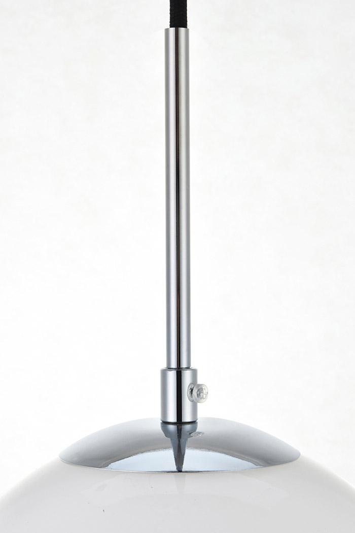 Elegant Baxter 1-Light Pendant - Chrome, L 7.9" (LD2207C)